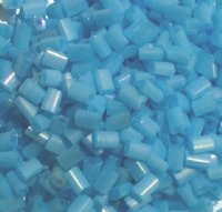 50g 5x4x2mm Iris Milky Blue Tile Beads